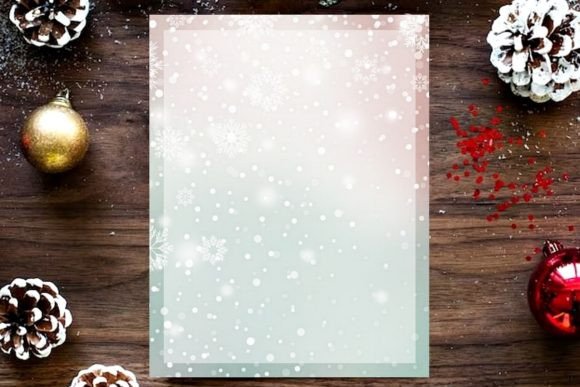 Download Pastel Gradient Snow Holiday Stationery - Holiday stationery Collection